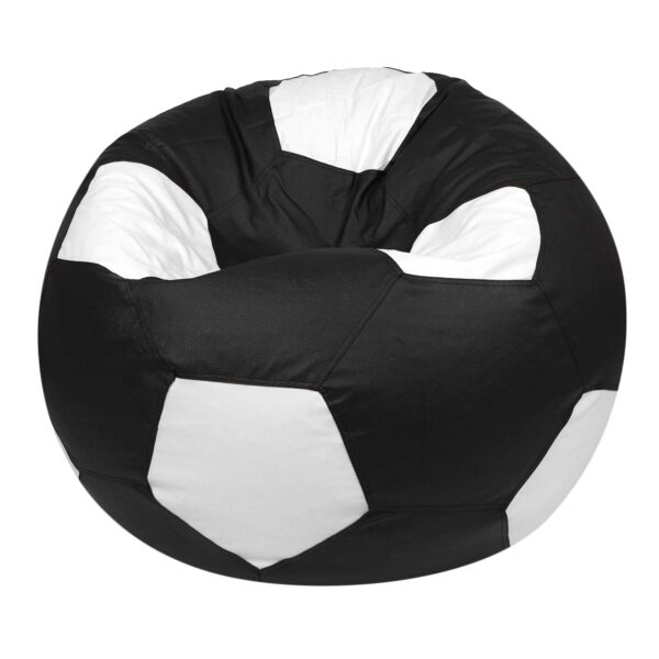 Coaster Shine 2XL Football Soccerati Bean Bag Cover Only (Body Fitter Bean Bag Cover Without Beans) (Black , White) - Image 2